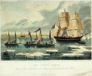 Arktiska oceanen Kapten Ross och besättningen på "Victory" räddades av "Isabella" av Hull