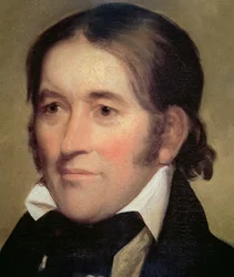 David (Davy) Crockett (1786-1836) 1834 (olja på duk)