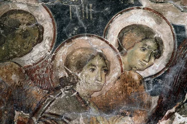 Fresker i Church of Metamorphosis tou Sotiros, Kefali, Kreta, Grekland (foto)