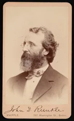 Porträtt av John Daniel Runkle 1822-1902, mellan 1865 och 1873.