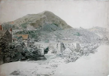 Bridge, Llangollen (akvarell på papper)