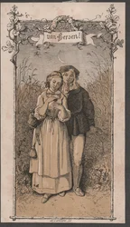 Från hjärtat, ca 1850 (kolorerat träsnitt)