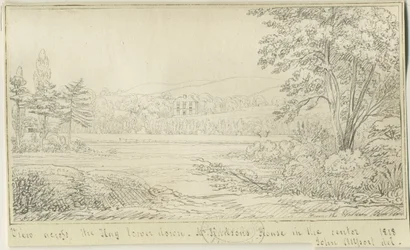 Burton-upon-Trent: ritning med penna och bläck, 1818