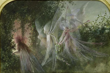 Feer vid ett fönster, ca 1864