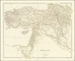 1840 års karta över Turkiet i Asien