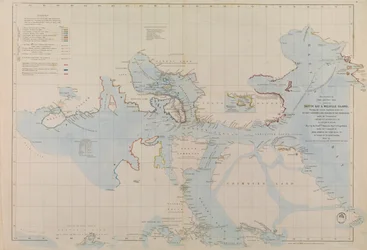 Förstorad plan över Erebus och Terror Bay - Sir John Franklins vinterkvarter