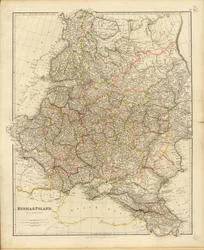 Karta över Ryssland och Polen, 1832.