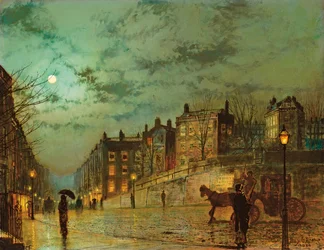 Hampstead Hill, vy nedför Heath Street, 1881