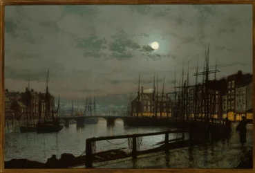 J.A. Grimshaw, Whitby / Gemälde, 1883
