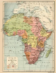 Politisk karta över Afrika, 1914, 1920