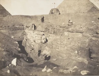 Utgrävningar nära Sfinxen, 1853.