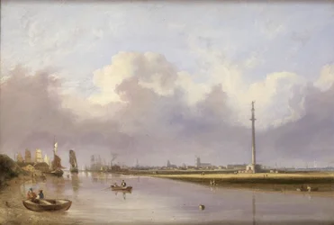 Vy över Yarmouth (olja på duk)