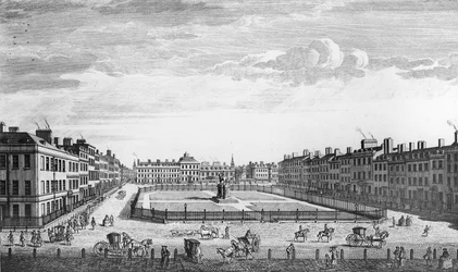 Utsikt över Leicester Square London, 1753