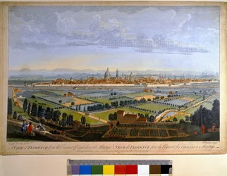 Utsikt över staden Florens från klostret Capucins i Montughi