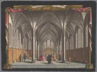 Vy över interiören av Temple Church i London