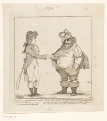 Fox and the Prince of Wales, 1783 Falstaff & hans prins (titel på objekt)