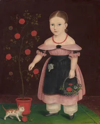 Liten flicka i lavendel, ca 1840 (olja på duk)