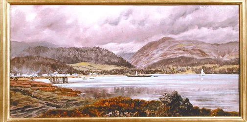 Brodick Pier, 20 augusti 1886 (olja på duk)