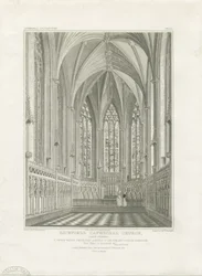 Interiör av Lichfield Cathedral - Lady Chapel: gravyr och [c 1820] (tryck)