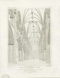Interiör av Lichfield Cathedral - Nave: gravyr, och [c 1819] (tryck)