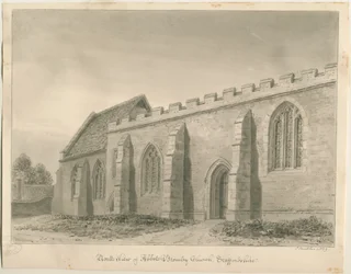 Abbots Bromley Church: sepiateckning