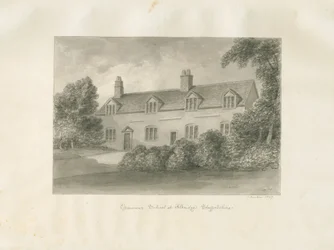 Aldridge Grammar School: sepiateckning, 1847