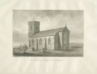 Bagnall kyrka: sepiateckning, 1848