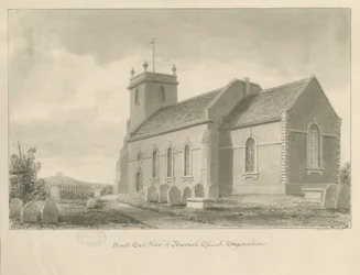Baswich Church: sepiateckning, 1841