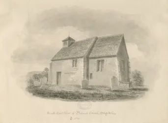 Bednalls kyrka: sepiateckning, 1841