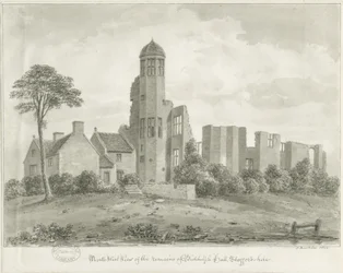 Biddulph Hall (gammal): sepiateckning