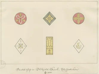 Blithfield Church - målat glas: blyertsteckningar