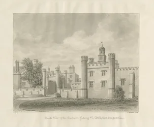 Blithfield Hall: sepiateckning