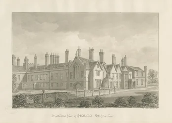Blithfield Hall: sepiateckning
