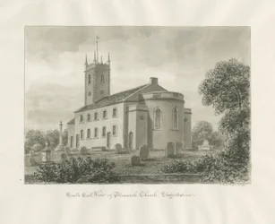 Bloxwich Church: sepiateckning