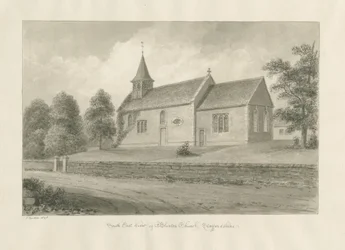 Blurton Church: sepiateckning, 1848