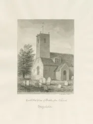 Bobbington Church: sepiateckning