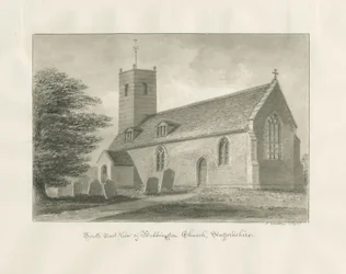 Bobbington Church: sepiateckning