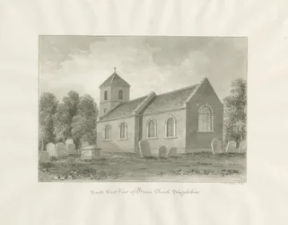 Broom (nu Worcestershire) kyrka: sepiateckning