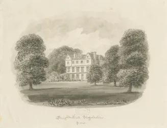 Broughton Hall: sepiateckning