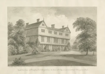 Broughton Hall: sepiateckning, 1848