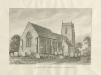 Bushbury Church: sepiateckning