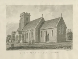 Slottskyrkan - Kyrka: sepiateckning
