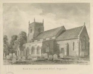 Caverswall kyrka: sepiateckning