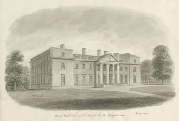 Chillington Hall: sepiateckning