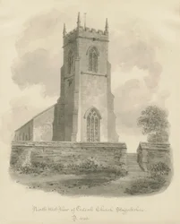 Codsall Church: sepiateckning