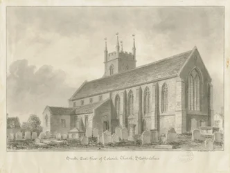 Colwich Church: sepiateckning, 1841