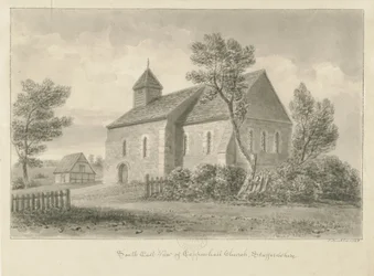 Coppenhall Church: sepiateckning