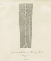 Dieulacres Abbey: sepiateckning