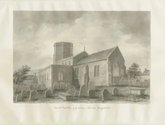 Dilhorne kyrka: sepiateckning