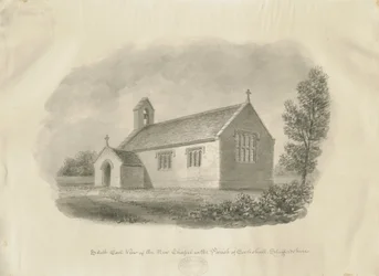 Eccleshall - Cotes Heath Chapel: sepiateckning, nd [c 1843] (ritning)